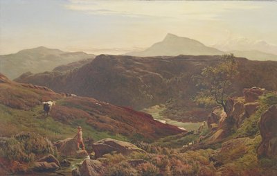 Moel Siabod depuis Capel Curmon, 1867 - Sidney Richard Percy